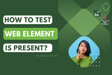 How to test web element is present Selenium Java - by LogicalDuniya.com